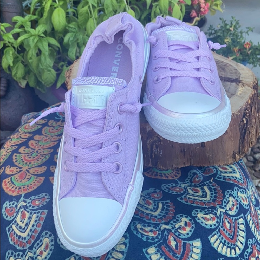 Iridescent “Lilac Mist” Converse Shoreline 7.5 - Picture 4 of 15